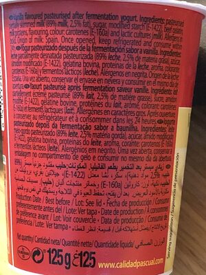 Pascual Vanilla Favour Yogurt 120g