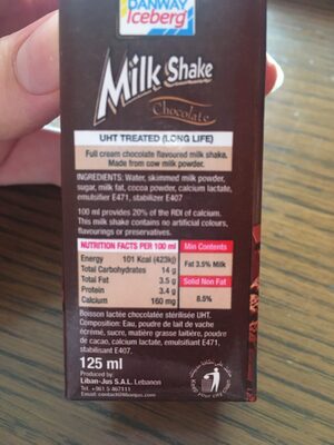 Danway Iceberg Milk Shake Chocolate 125ml