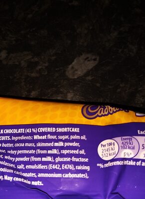 Cadbury Shortcake Snack 6 Pack (6 X 20g)