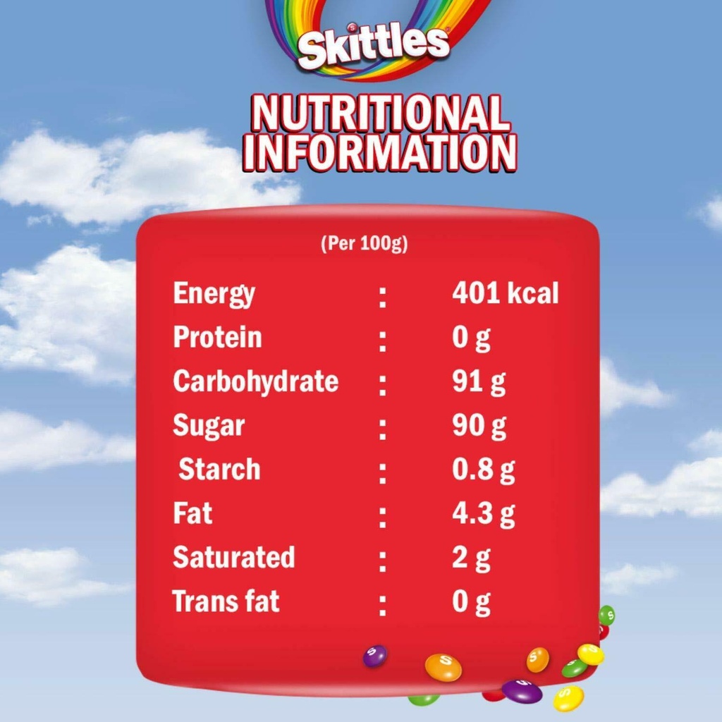 Skittles Original Bite Size Fruit Flavour Candies - 33.5g Tube (Pack of 8)