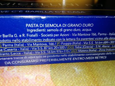 Spaghettoni N°7 Barilla 500 GR, 6 Paquets