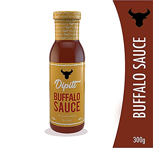 Dipitt Buffalo Sauce 10.58 Oz (300g) | Condiment for Dipping, Marinade & Cooking | Verified Non-GMO | Halal & Gluten Free | No Artificial Flavours and