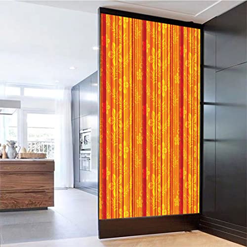 Doodle Window Privacy Film, Frosted Glass Window Clings for Privacy Non-Adhesive Anti UV Static Cling, for Home Bathroom Living Room Window Curtain W1