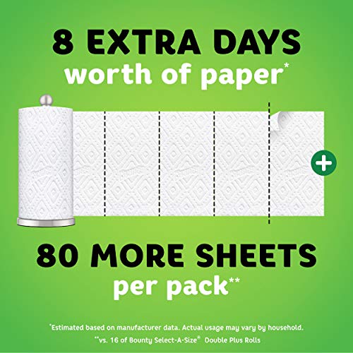 Bounty Quick-Size Paper Towels, 16 Family Rolls = 40 Regular Rolls