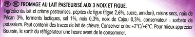 Fromage Au Lait Pasteurisé Aux 3 Noix Et Figue