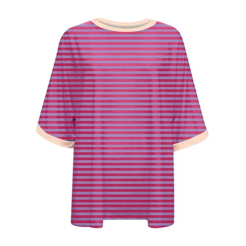 Women's Oversized T Shirts Short Sleeve Crewneck Summer Tops Casual Loose Basic Tee Shirts 2024 Trendy Clothes