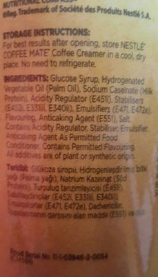 Coffee Mate 0g Cholesterol 400