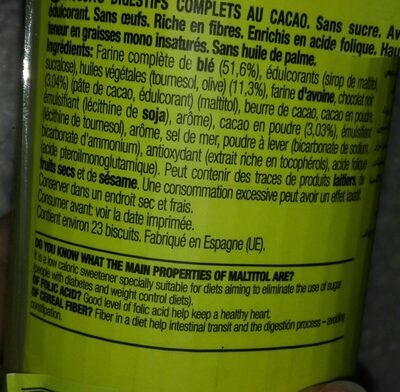 Santiveri Biscuits Digestive Light with Cocoa