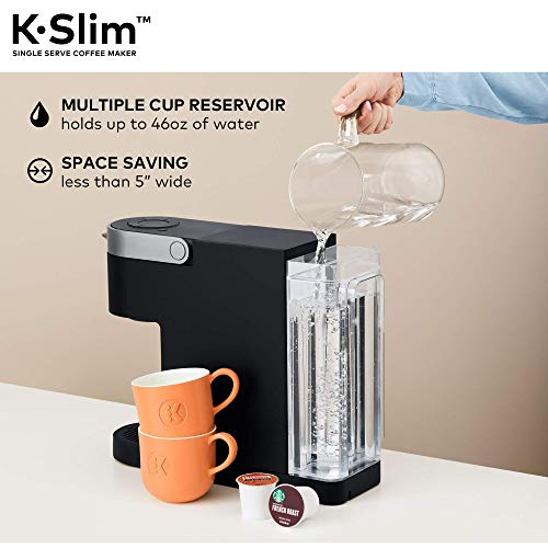 Keurig K-Slim Coffee Maker, Single Serve K-Cup Pod Coffee Brewer, 8 to 12 Oz. Brew Sizes, Black
