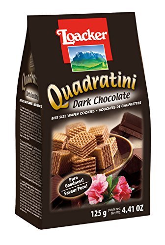 Loacker Dark Chocolate Quadratini Wafers, 125g