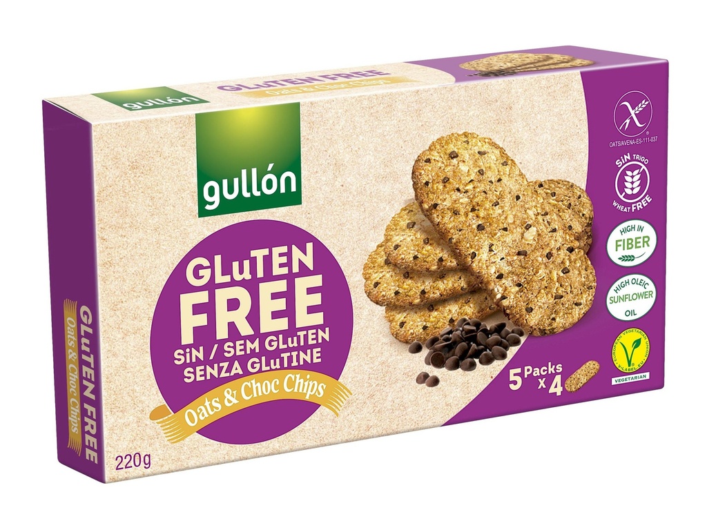  Gullon gluten Free Oats & Choc Chips 220g 