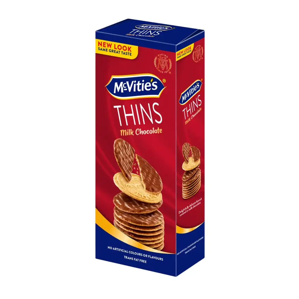 Mcvities Thins milk chocolate 150g 