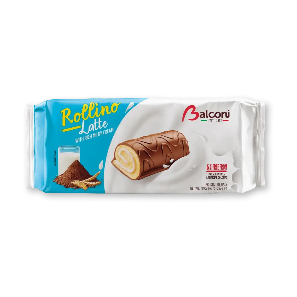 Balconi Rollino Latte Cake Bars 222g 
