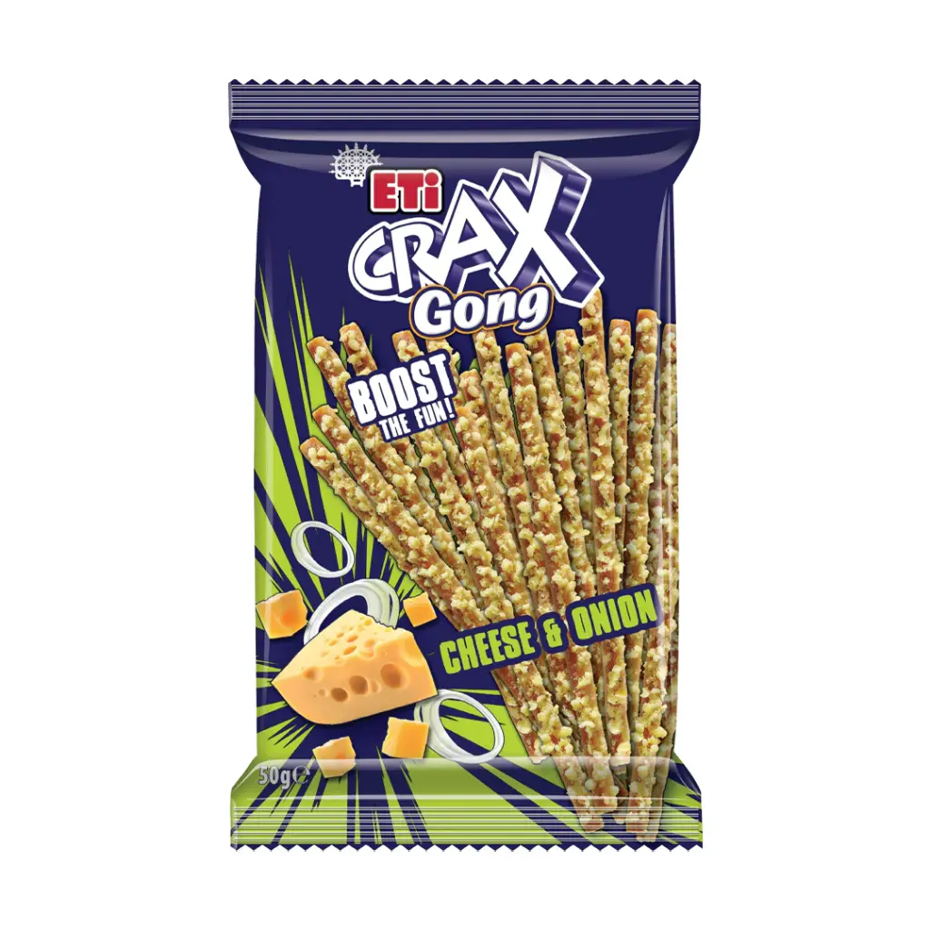 Eti crax gong cheese&onion 50g 
