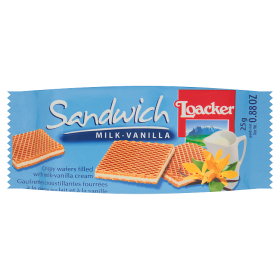 Loacker Sandwich Milk Vanilla 25g 