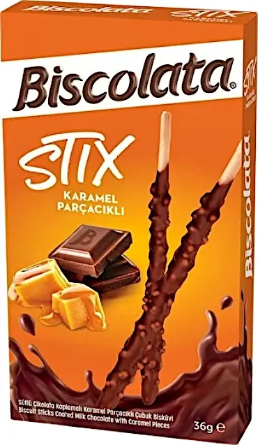 Biscolata Stix caramel 36g 