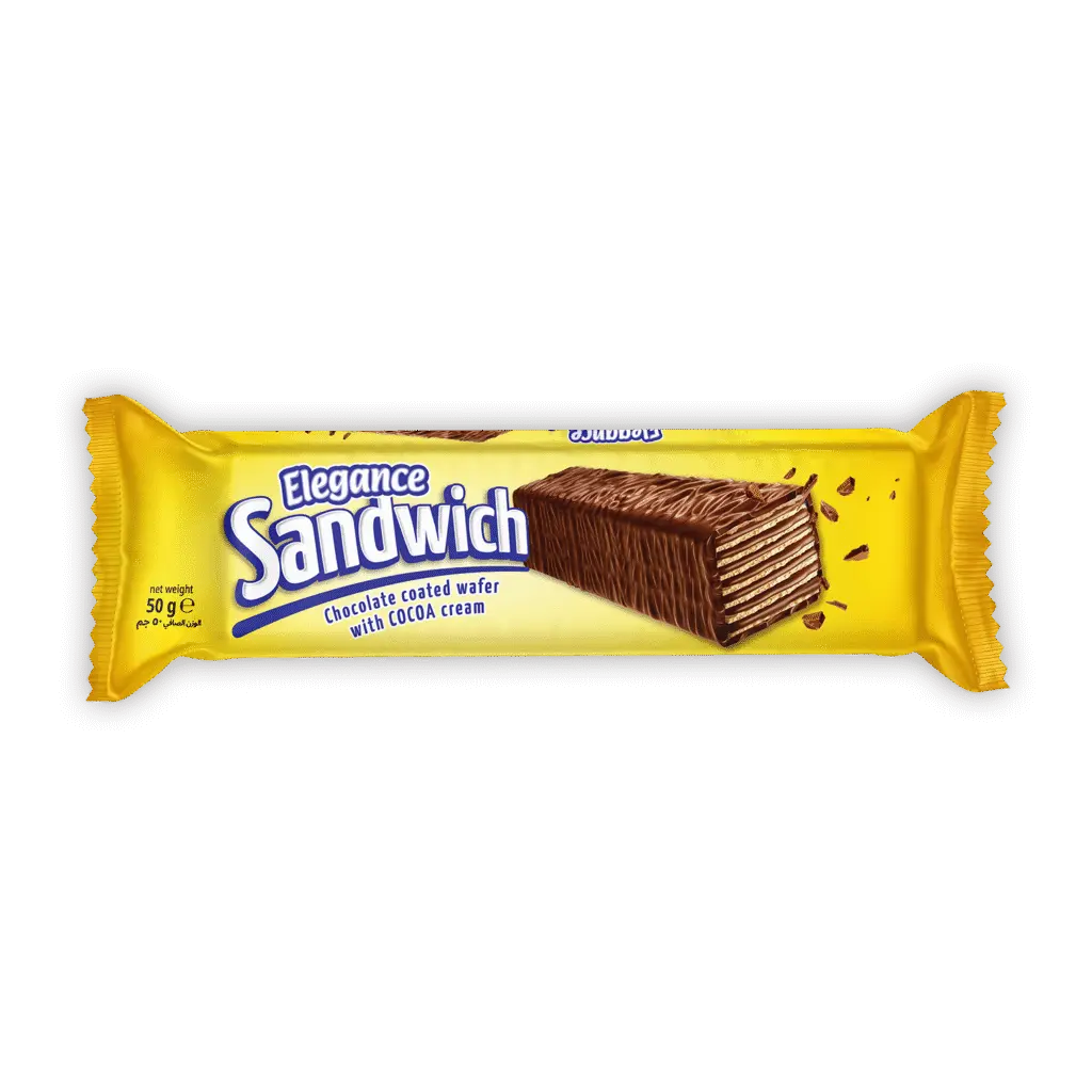 Elegance Sandwich chocolate wafer with cocoa cream 50g 