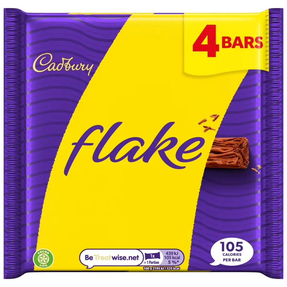 Cadbury Flake Chocolate Bars 4 X 20g