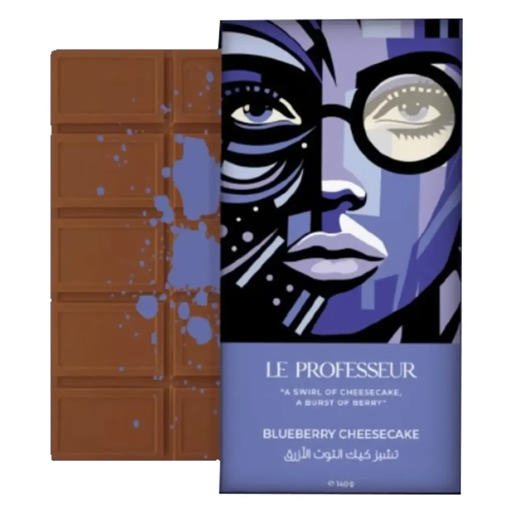 Le Professeur Blueberry Cheese cake chocolate 140g 