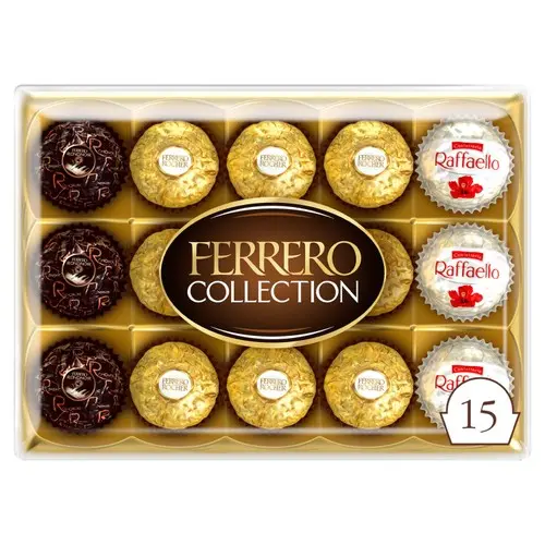 Ferrero Collection Rocher Chocolate Pralines Gift Box 15 Pieces