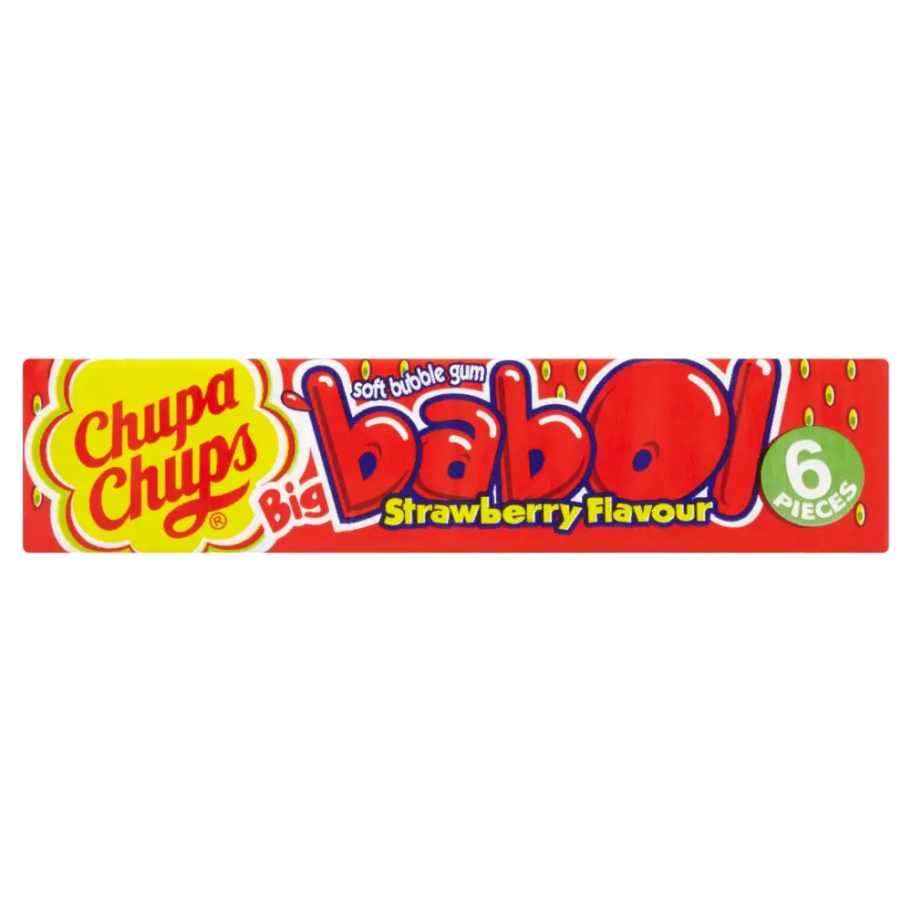 Chupa Chups Bubble Gum Strawberry Flavour 