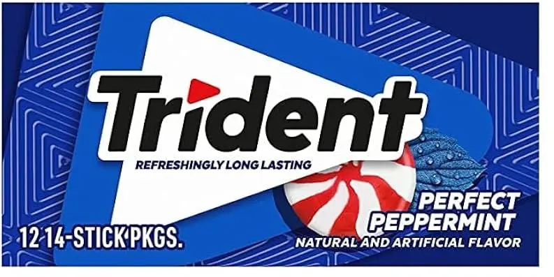 Trident Peppermint Sugar Free Gum x14