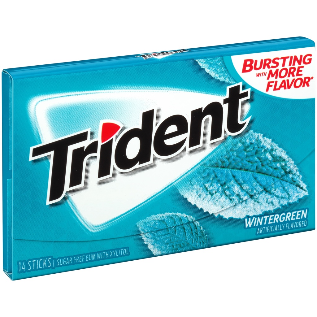 Trident Sugar-Free Wintergreen Gum 14 Pcs p
