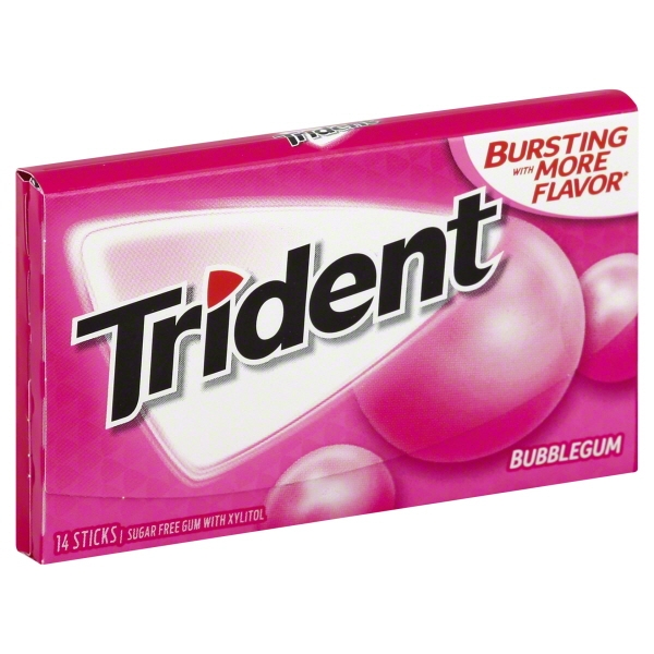 Trident Bubblegum Sugar Free Gum 