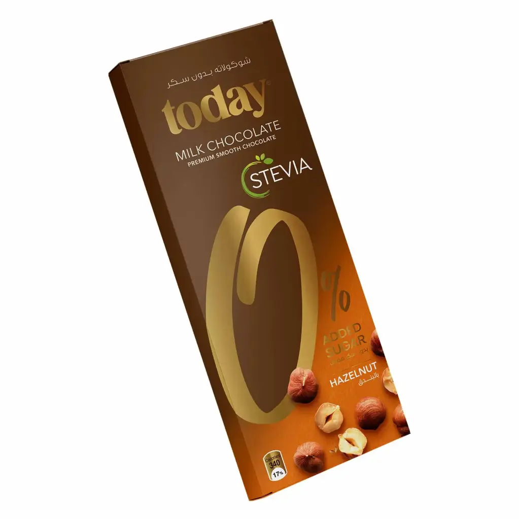 Today Milk Chocolate 0% Added Sugar Hazelnut 