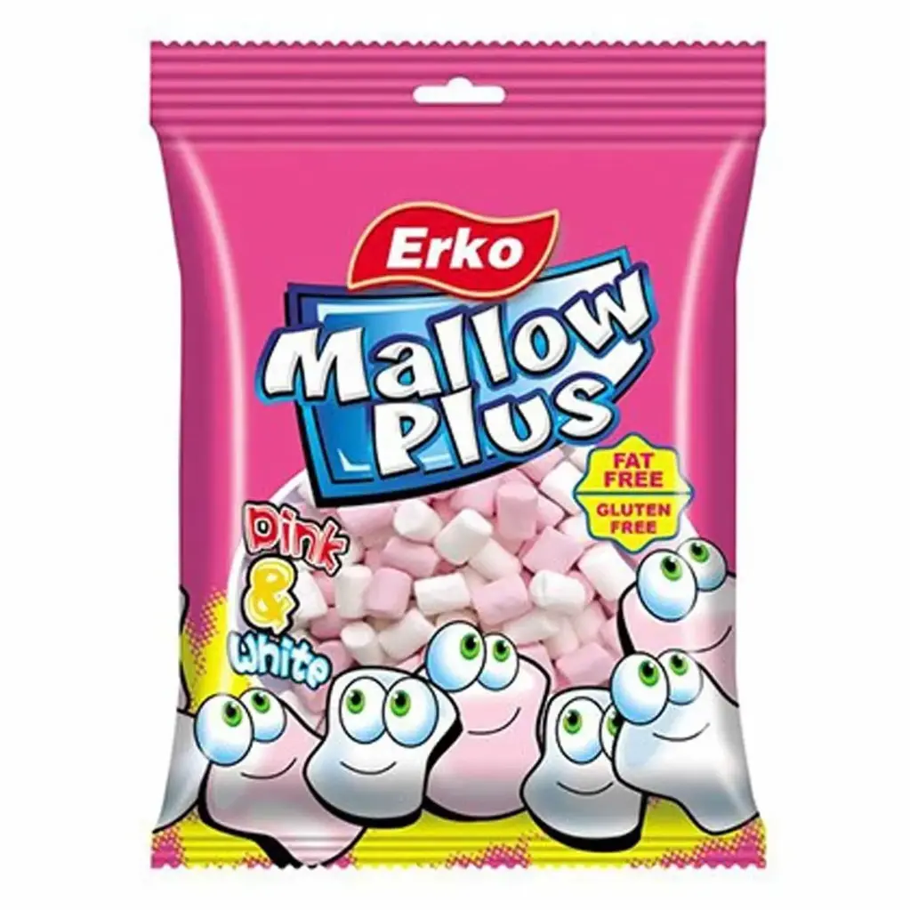 Ekro Mallow Plus Pink&White 100g