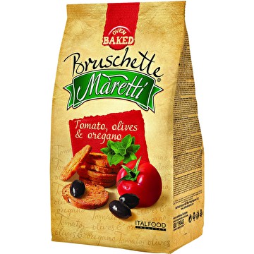 Maretti Bruschette Chips Tomato, Olives & Oregano 