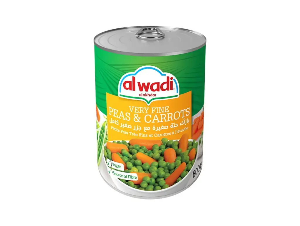 Al Wadi Very Fine Peas& Baby Carrots 800g 