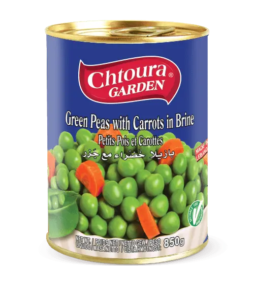 Chtoura Garden Green Peas With Carrots In Brine 850g