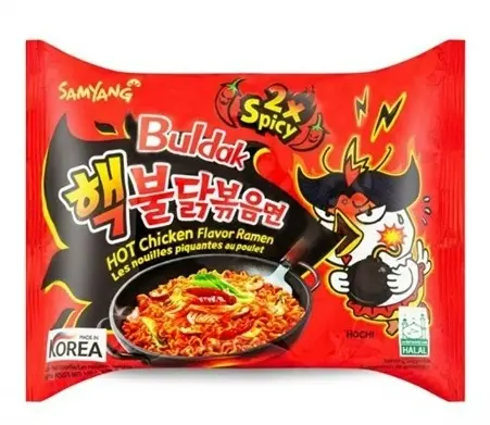 Buldak Hot Chicken Flavour Ramen 2x Spicy 140g 