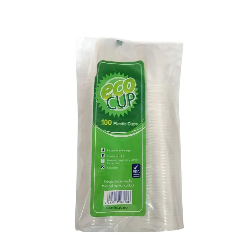 Eco Cup 100 Plastic Cups 