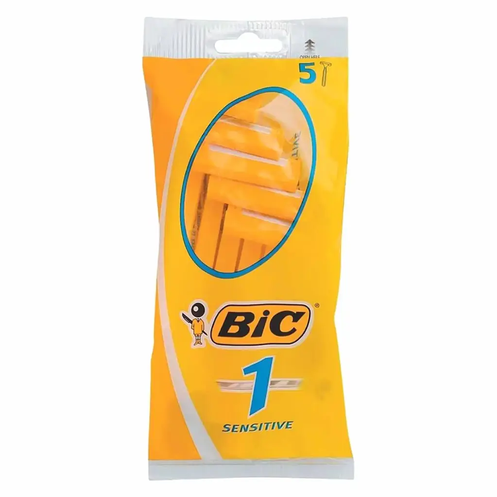 BIC 1 Sensitive Razors (5 Razors in Pack)