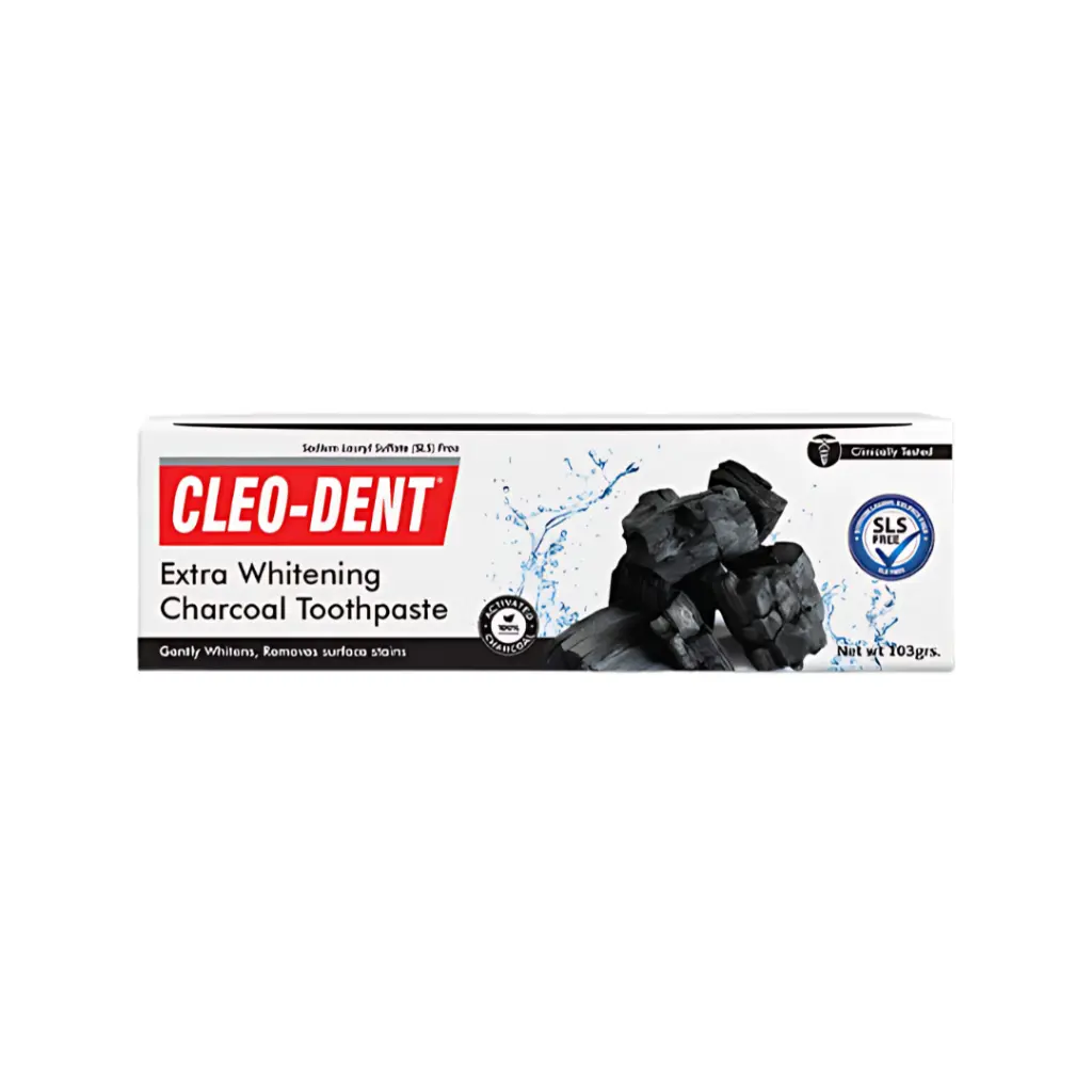 Cleo-Dent Extra Whitening Charcoal Toothpaste 