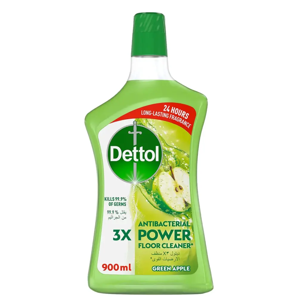 Dettol Floor Cleaner 3x Power Green Apple 900ml 