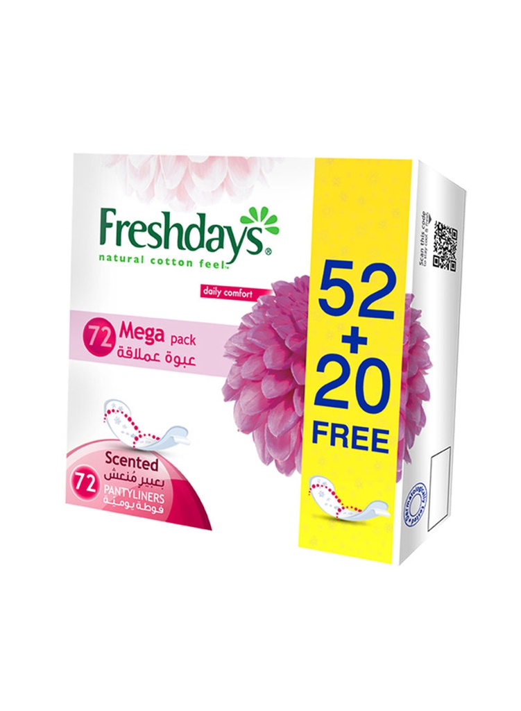 Freshdays Pantyliners Normal Scented x72 