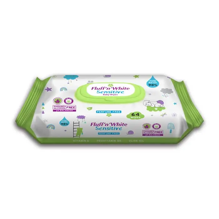 Fluff'n' White Extra Sensitive Baby Wipes 