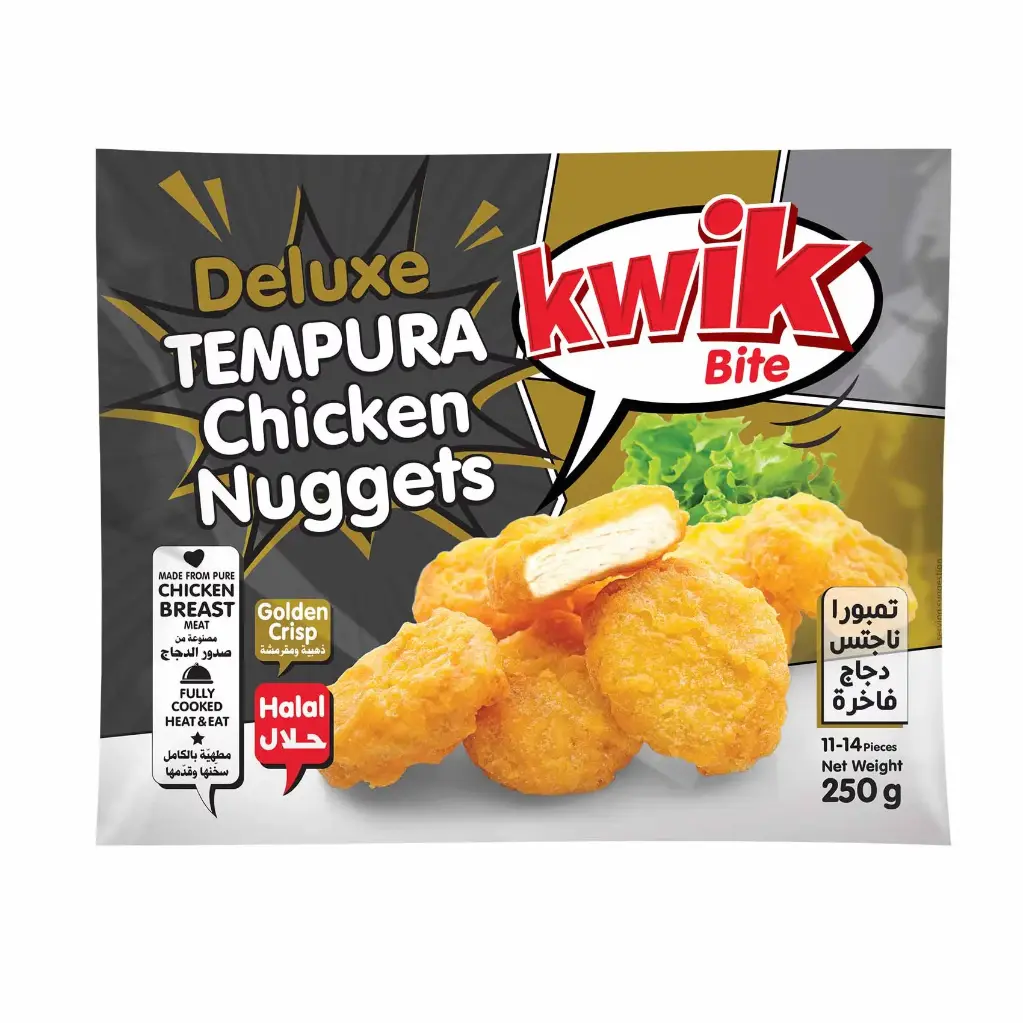 Kwik Bite Deluxe Tempura Chicken Nuggets 250g 