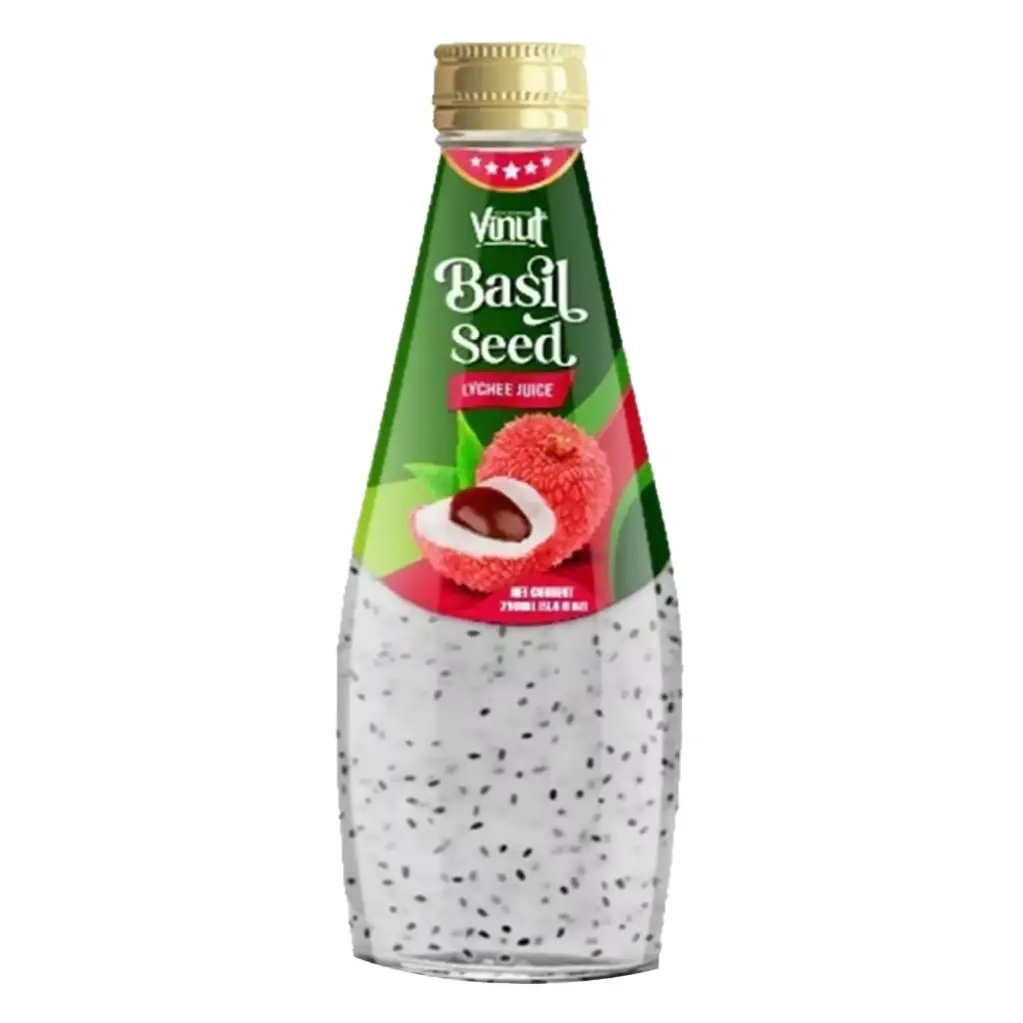 Vinut Basil Seed Lychee Juice 290ml 