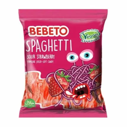 Bebeto Spaghetti Sour Strawberry 80g