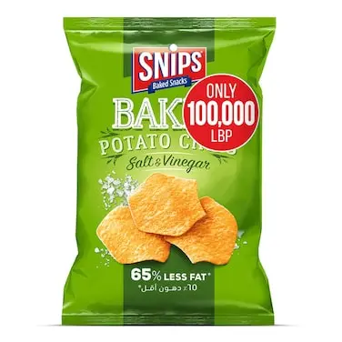 Snips Baked Potato Chips Salt&Vinegar 165g 