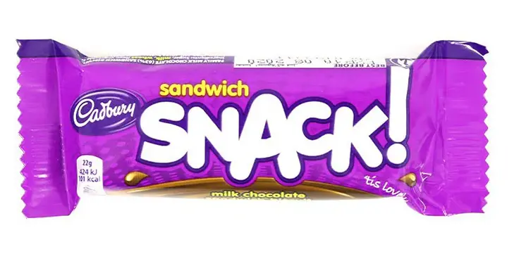 Cadbury Snack Chocolate Bar Sandwich
