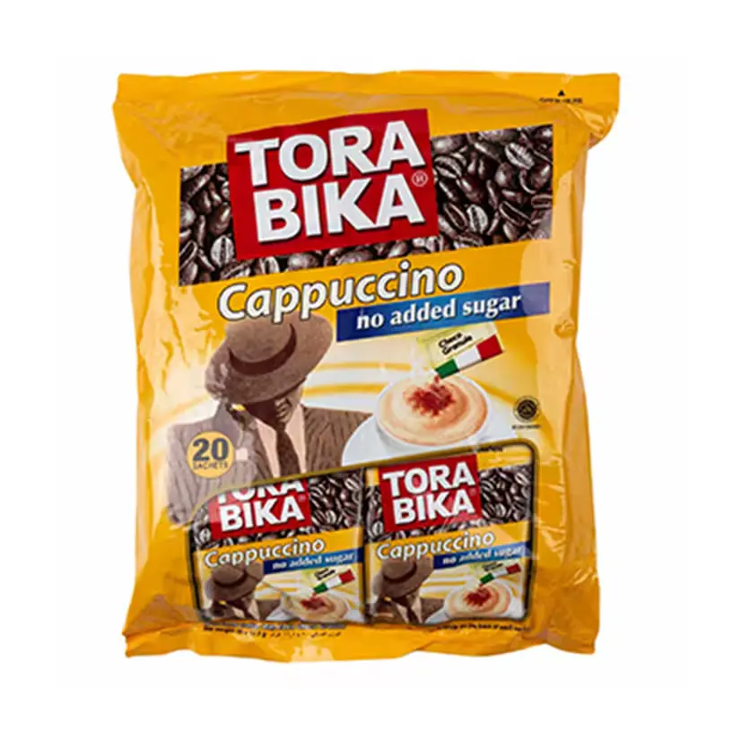Torabika Cappuccino No Added Sugar bag of 20