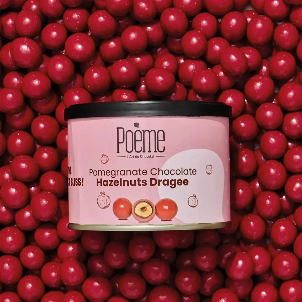 Poeme Pomegranate Chocolate Hazelnuts Dragee 