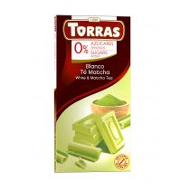 Torras Czekolada Biała Z Herbatą Matcha Bez Dodatku Cukru Bezglutenowa 75 G