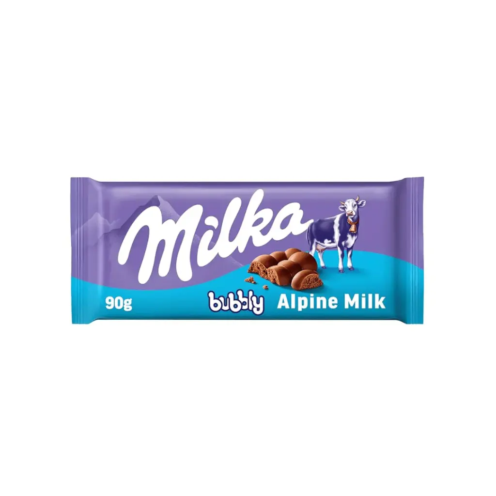 milka bubbly Alpine Milk 90g