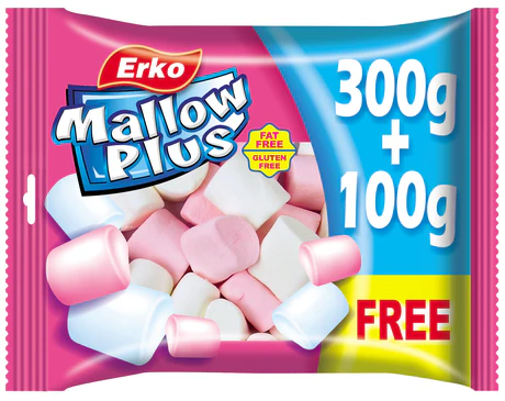 Erko Mallow Plus BBQ 300g+100g Free